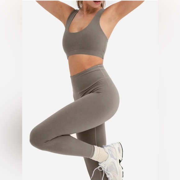 💫 Mate 💫 the Label • Women's Organic Cotton Midi Leggings •Pebble • S